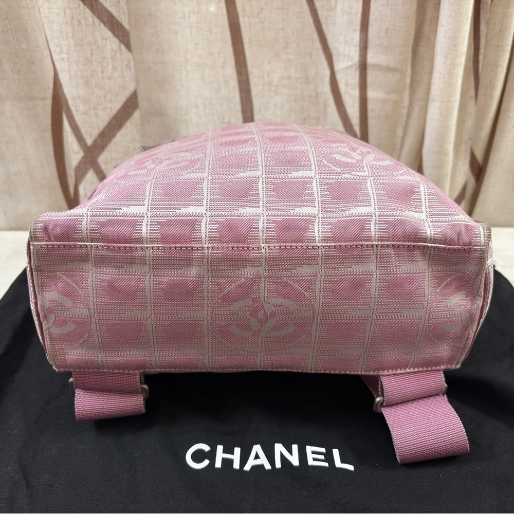 CHANEL Pink Quilted Logo Nylon Backpack - Picture 4 of 13